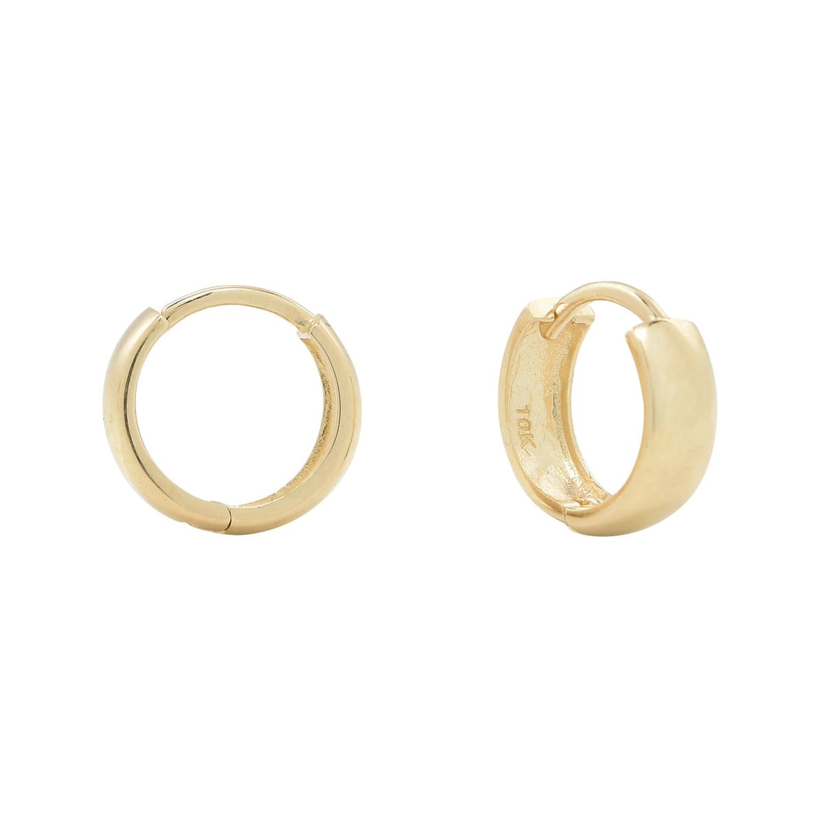 Ofina 10k Solid Yellow Gold Thick Huggies
