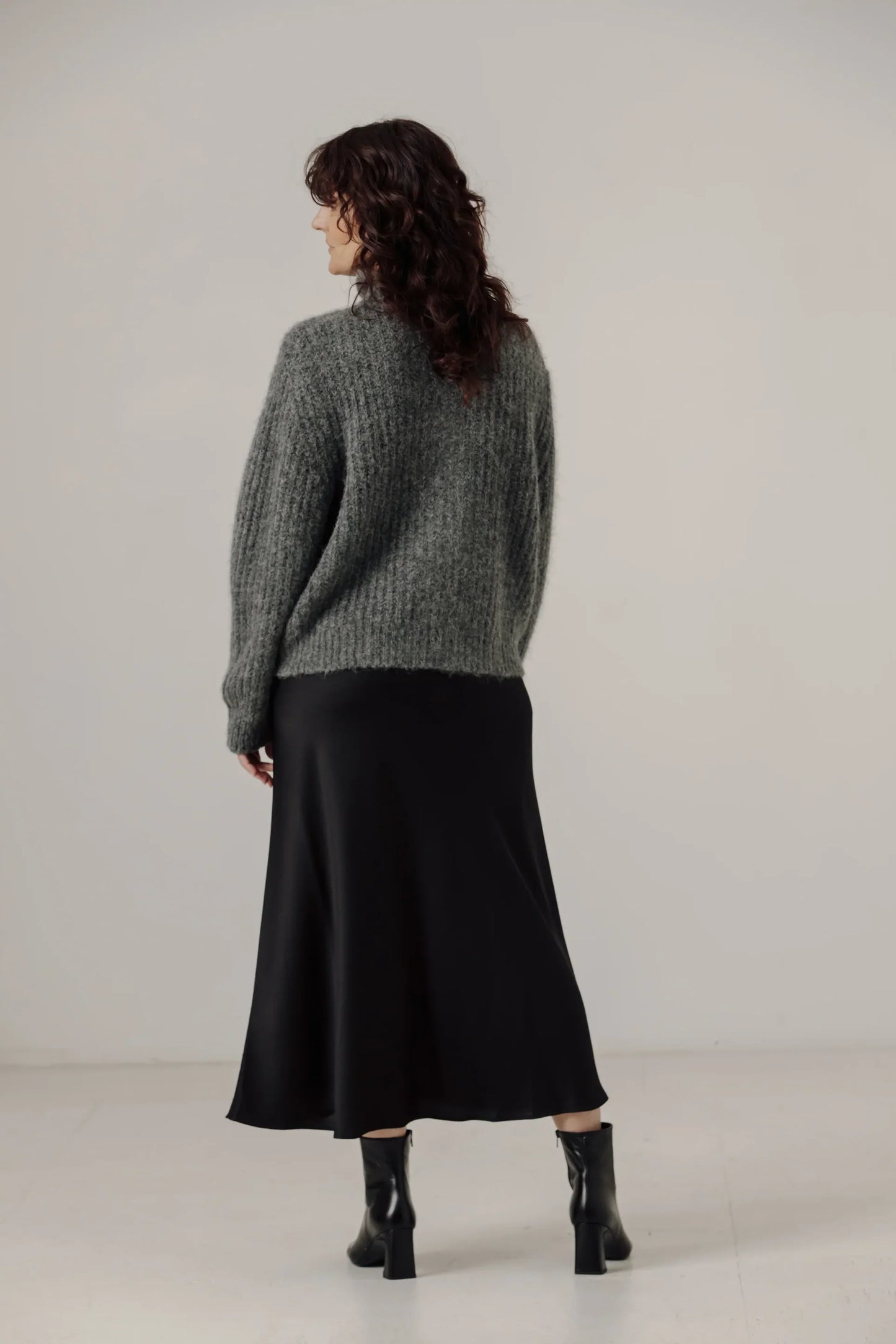 BARE Alpaca Rib Zip Jacket