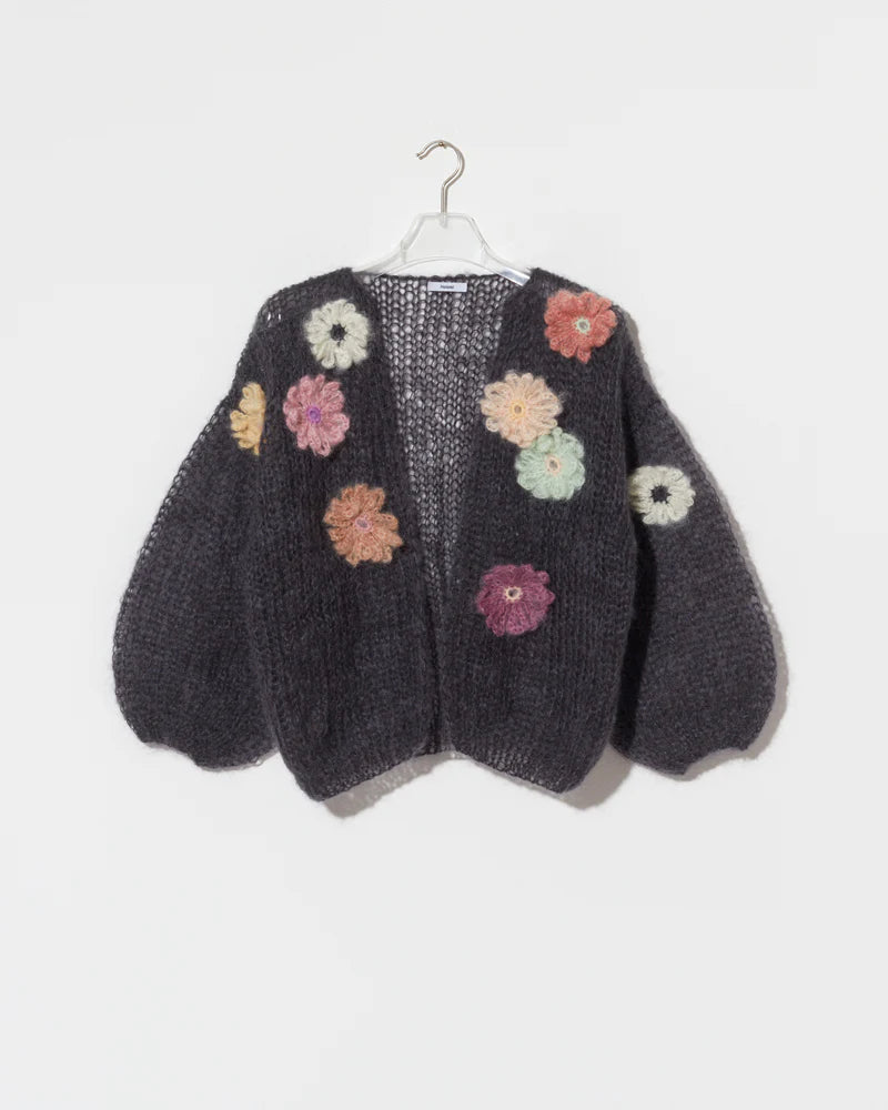 Maiami Mohair Bomber Cardigan Flower Embroidery – Mysa Vermont