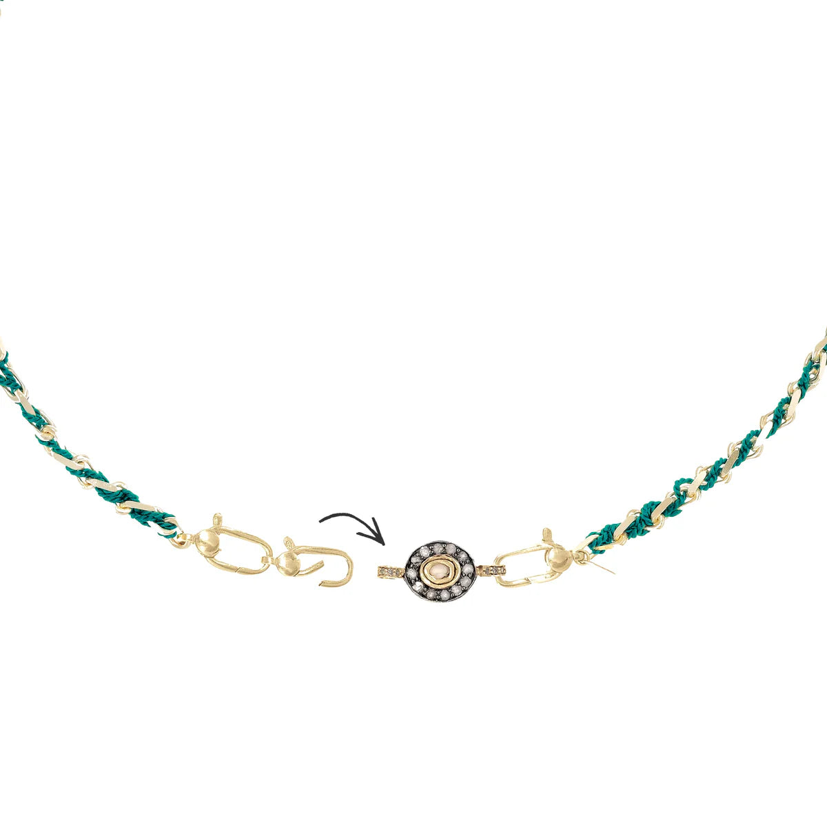 Marie Laure Chamorel N° 952 Necklace Gold & Green