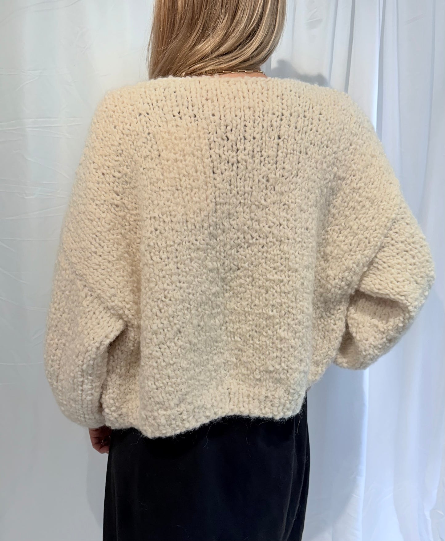 Maiami Alpaca Boucle Bomber Cardigan