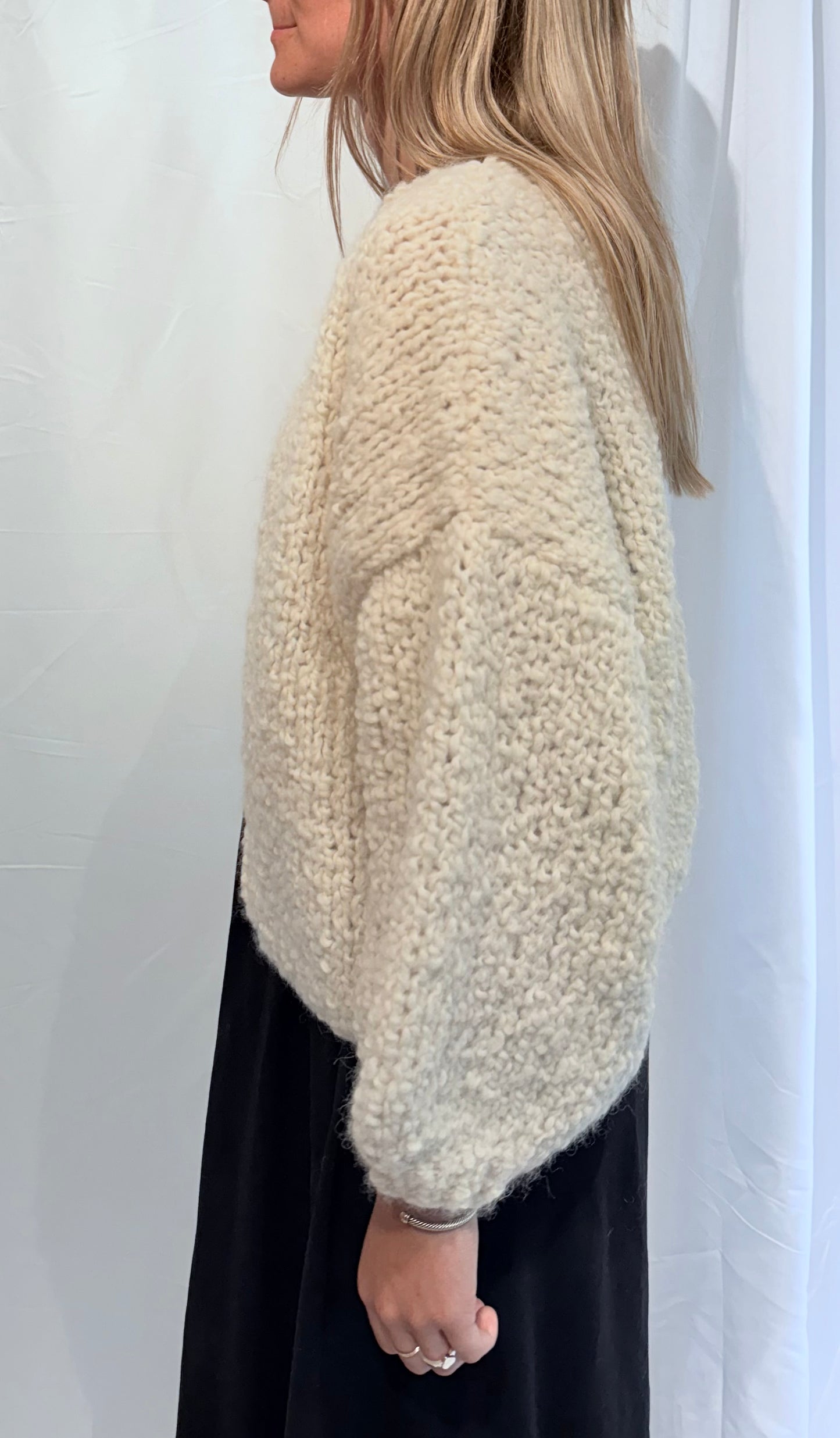 Maiami Alpaca Boucle Bomber Cardigan