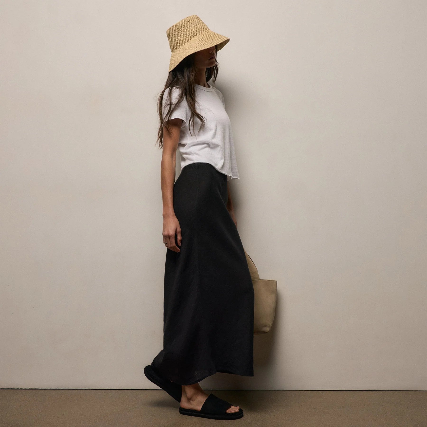 James Perse Black Linen Skirt – Mysa Vermont