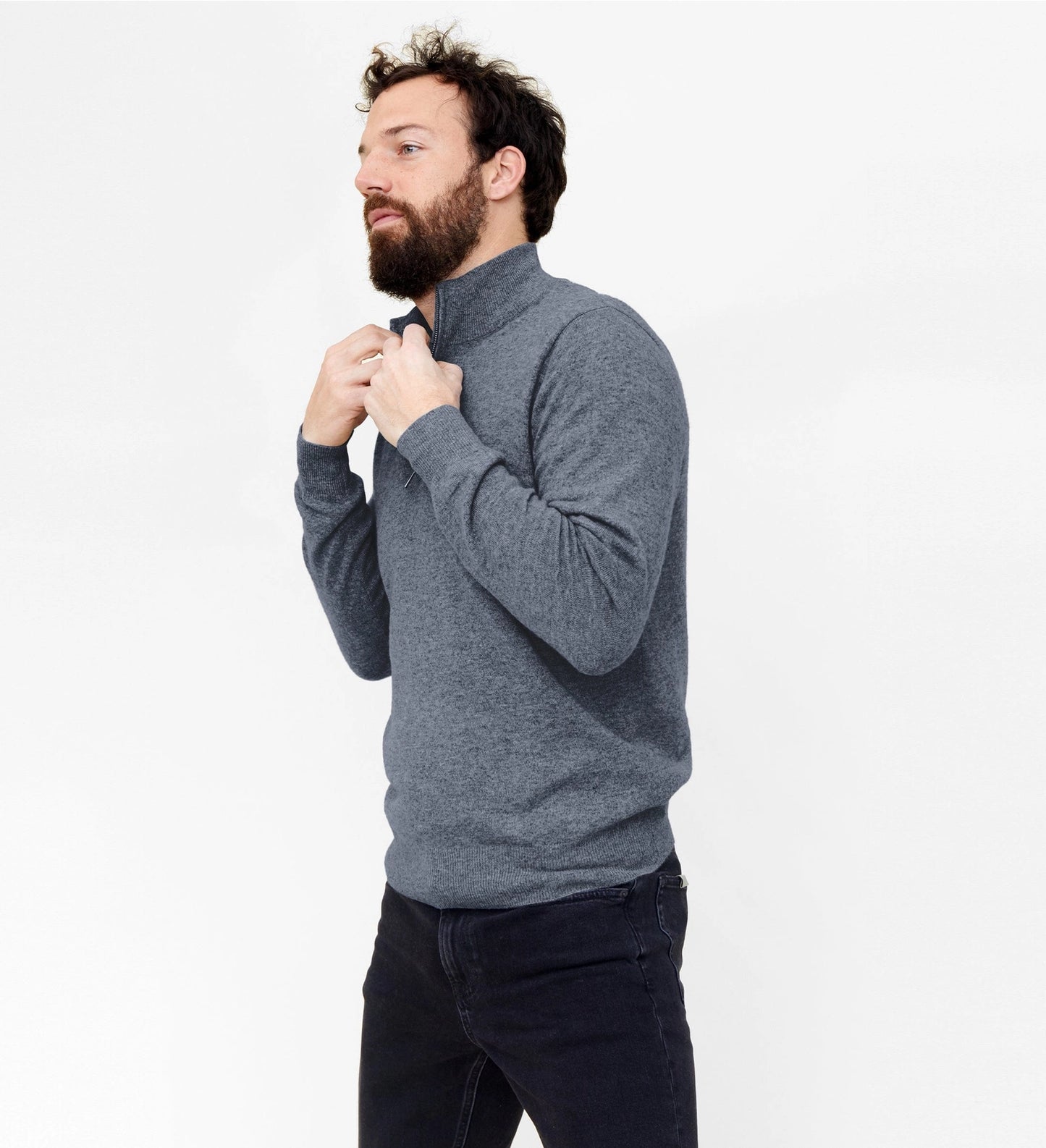 State Cashmere 1/4 Zip Cashmere Pullover