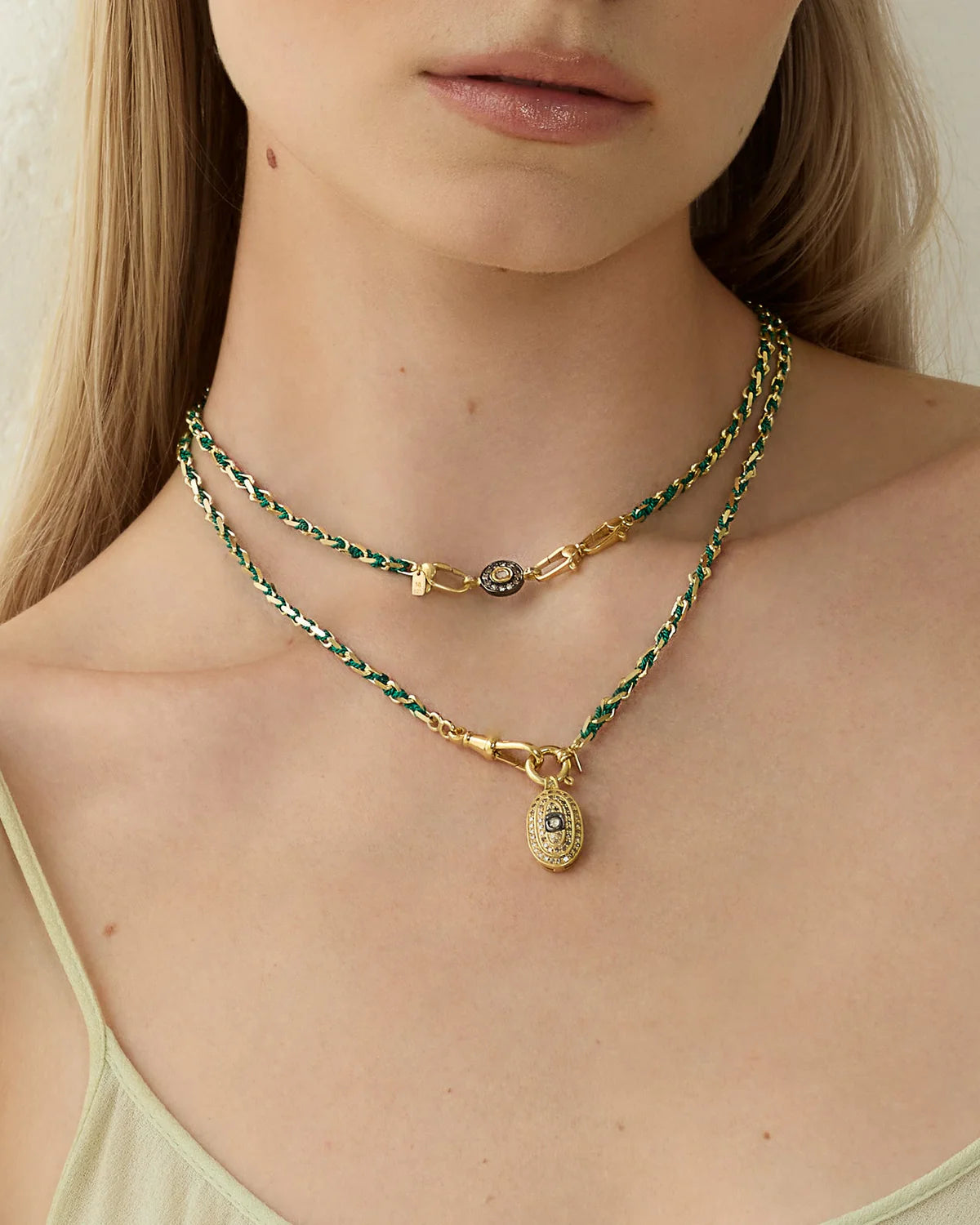 Marie Laure Chamorel N° 952 Necklace Gold & Green