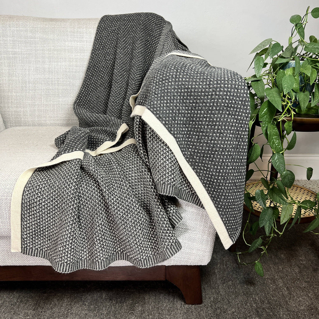 Slate & Salt Graphite Alpaca Throw