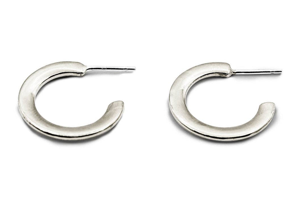 Mana Made Silver Hoop Earrings