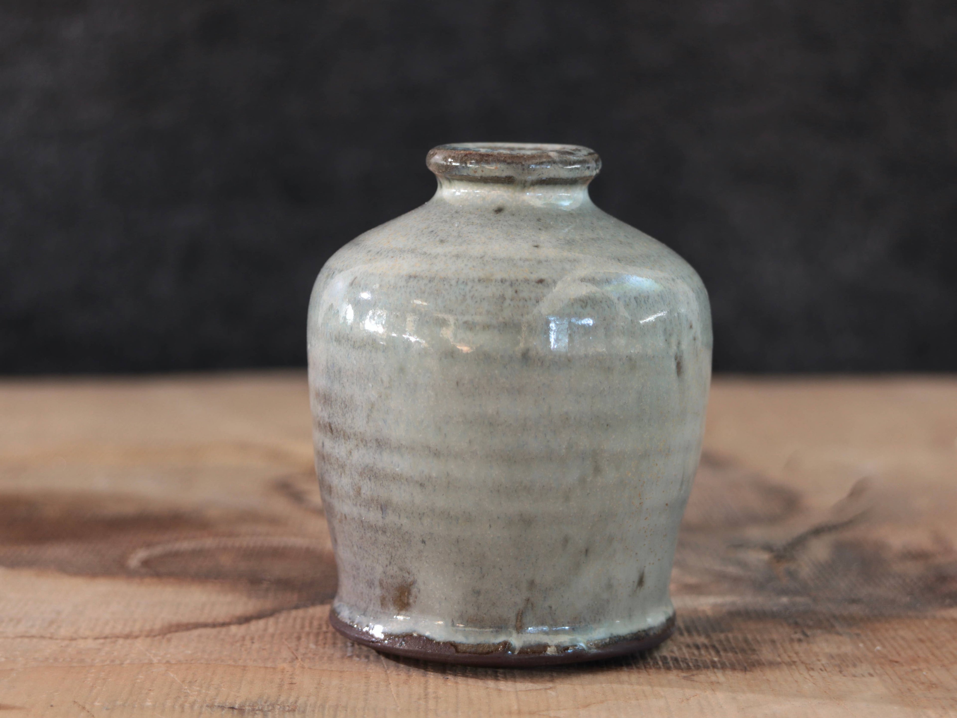 Matt Fishman Bud Vase Soda Fired Ash Glaze