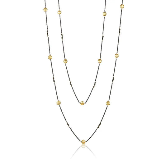 Mabel Chong Long Pyrtite Half Moon Eclipse Necklace