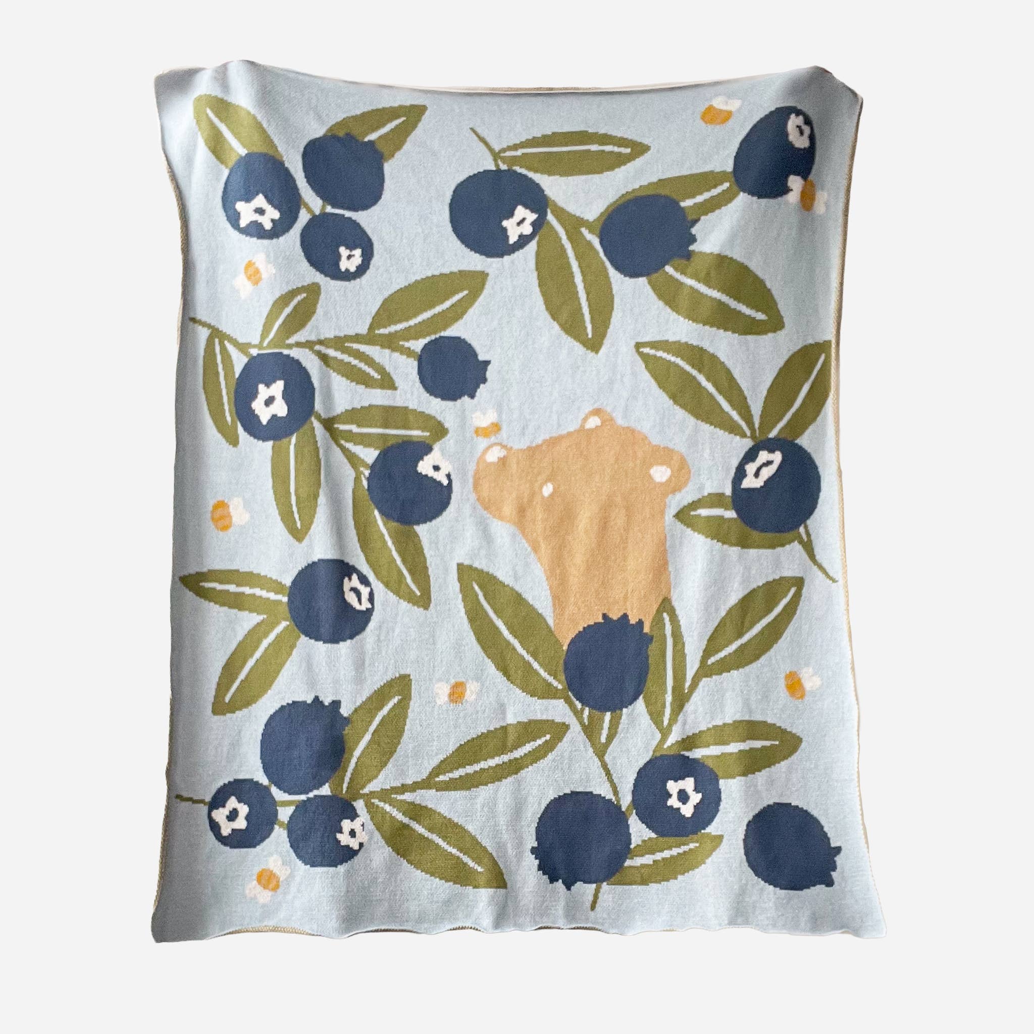 The Blueberry Hill Organic Cotton Bear Blanket
