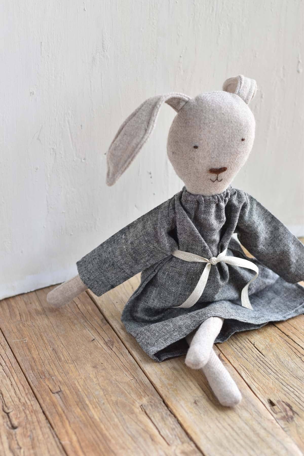 Woolgrass Ruthie the Rabbit - Chambray Day Dress