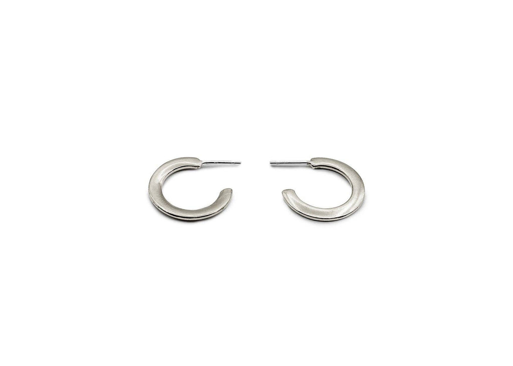 Mana Made Silver Hoop Earrings