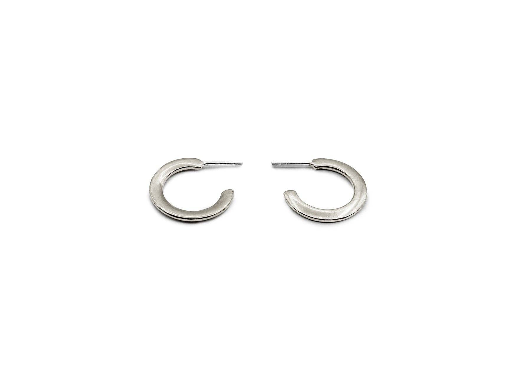 Mana Made Silver Hoop Earrings