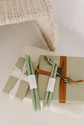 Mo&Co 10" Beeswax Taper Candles in Eucalyptus