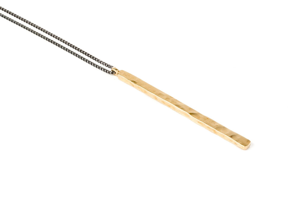 Mana Made Hammered Bar Necklace