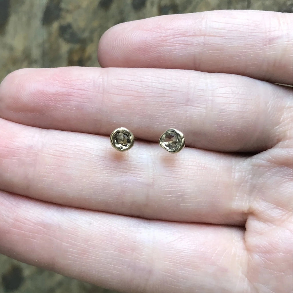 Emilie Shapiro Rose Cut Diamond Mirage Studs