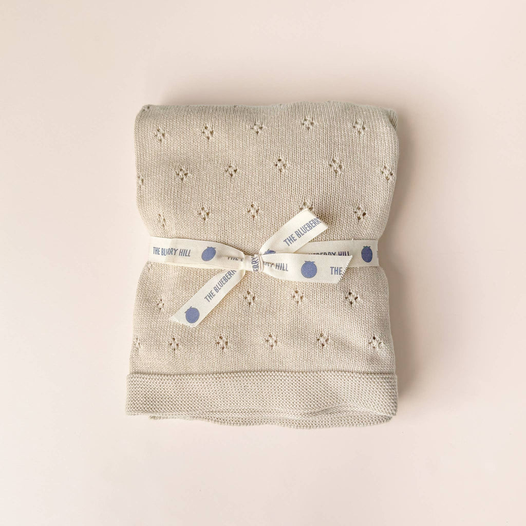 The Blueberry Hill Heirloom Pique Birch Organic Cotton Blanket