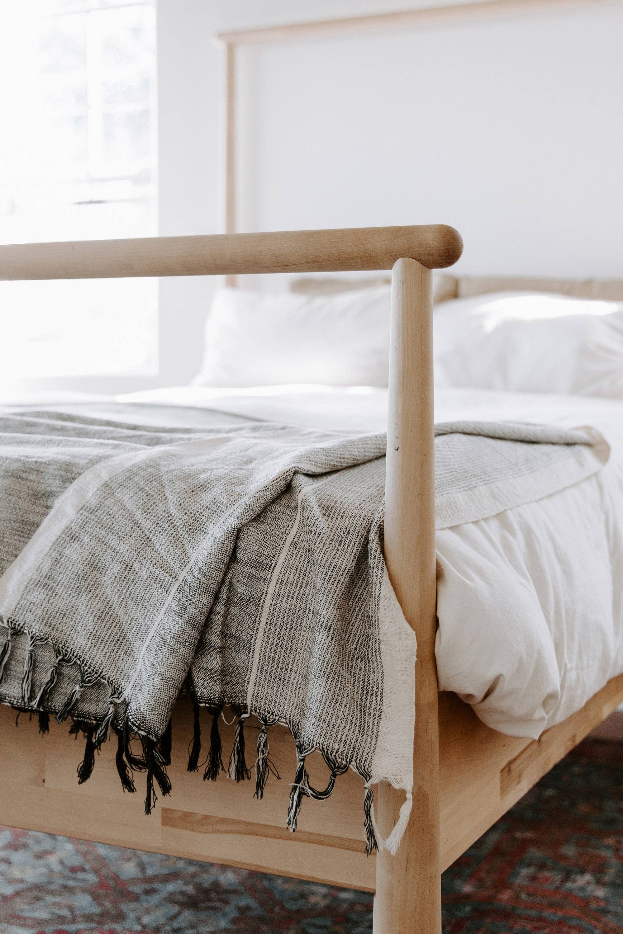 Home & Loft Grey Stripe Tribeca Towel