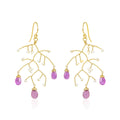 Chuang Yi Pink Sapphire & Pearl Earrings