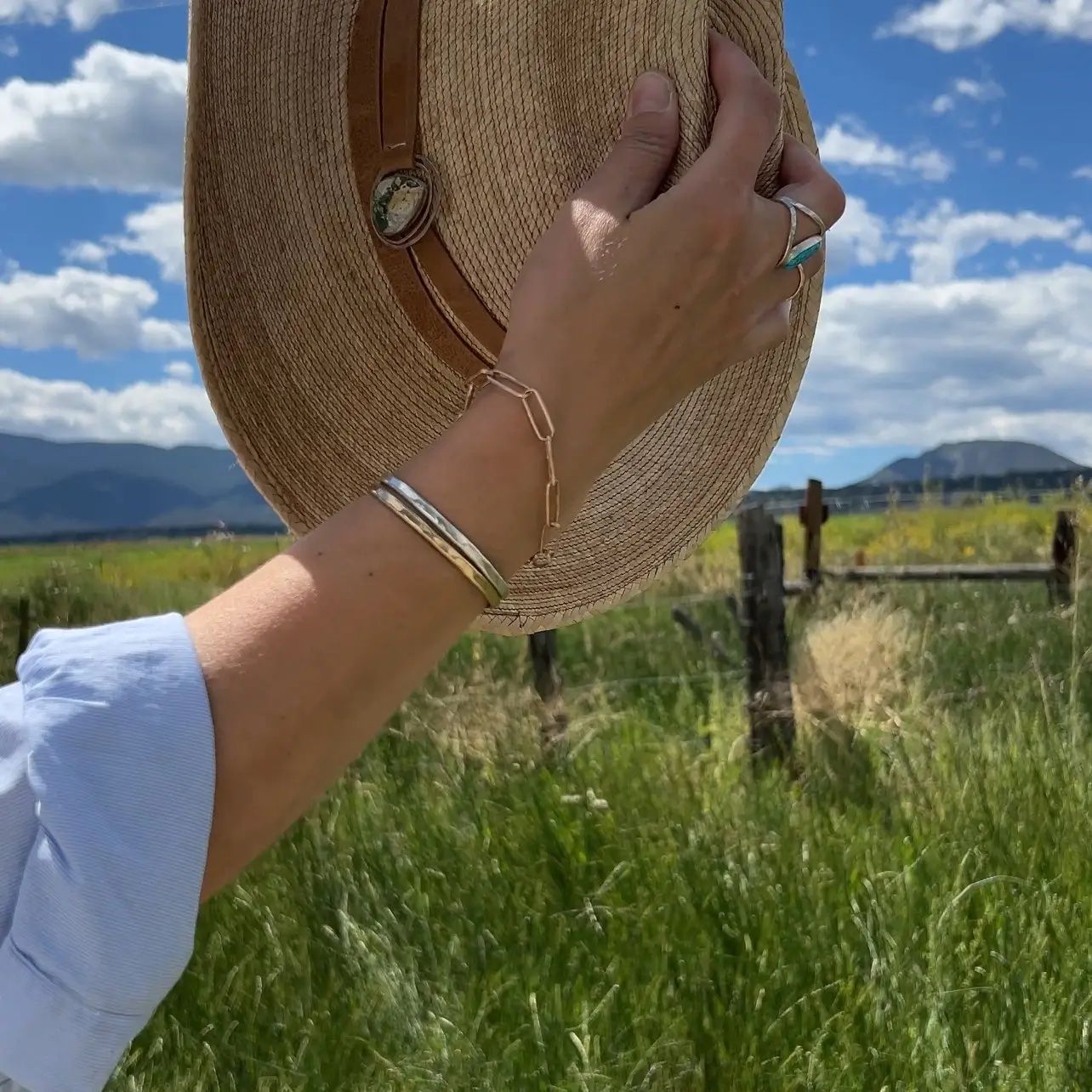 Lonewolf Collective Hand Forged Half Round Bracelet