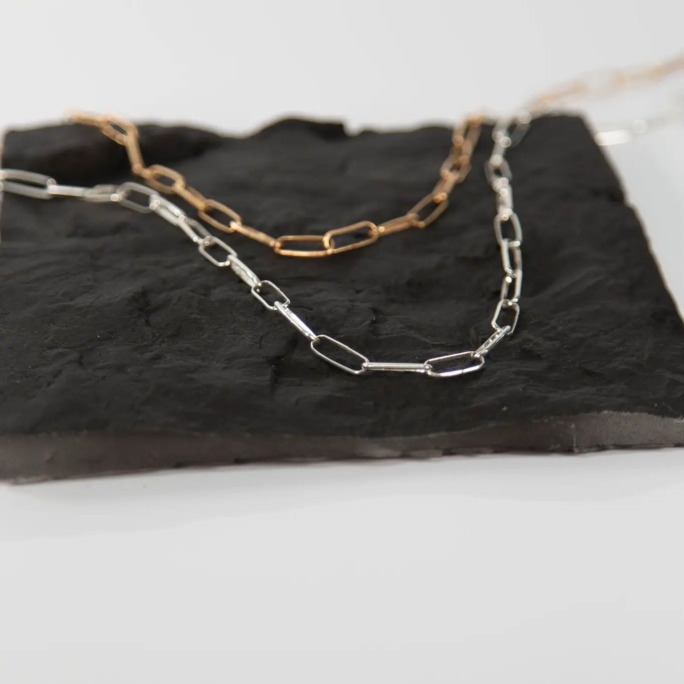Lonewolf Collective Hand Forged Half Round Chain Necklace