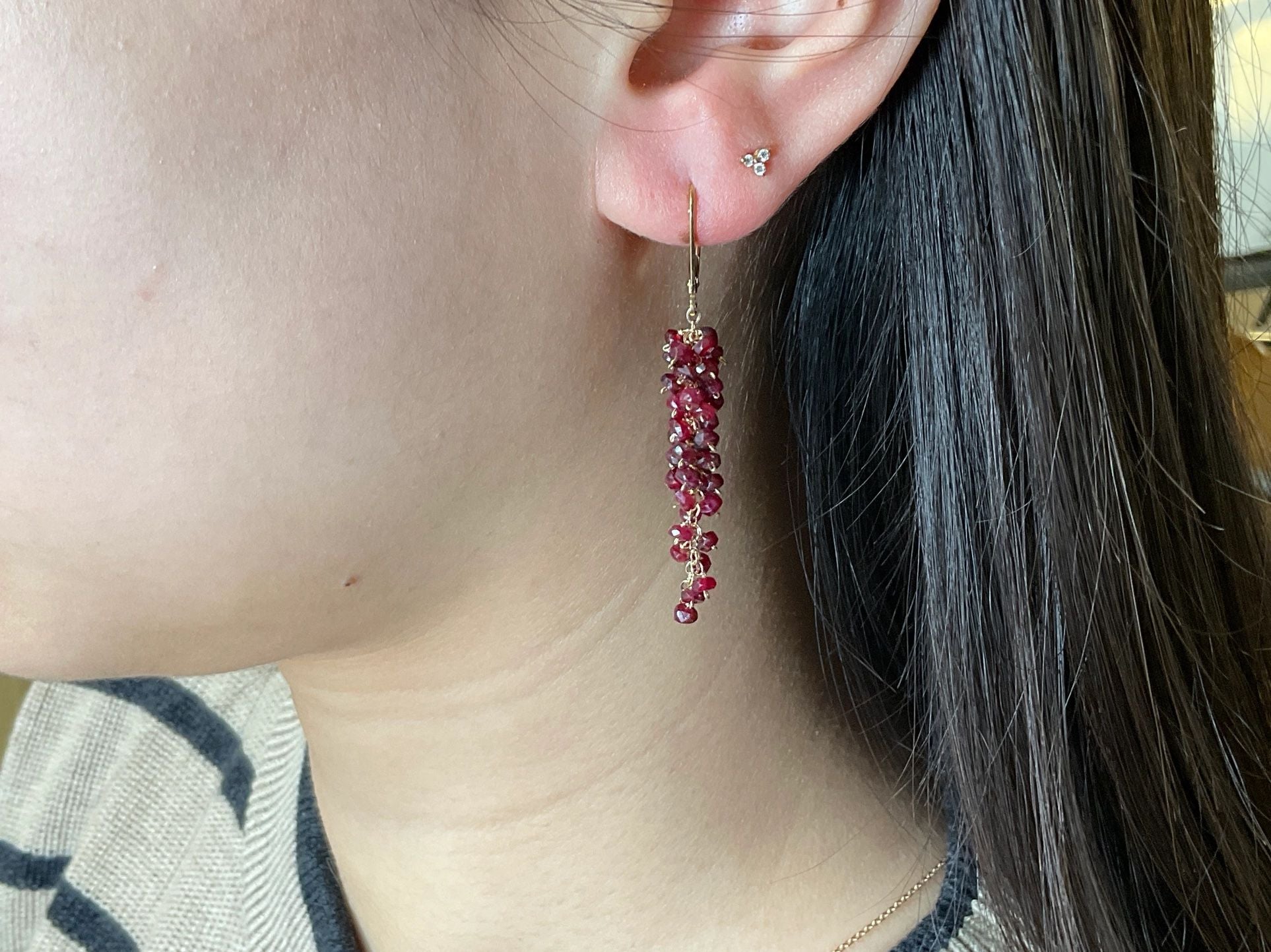 Mabel Chong Ruby Pinot Gris Earrings