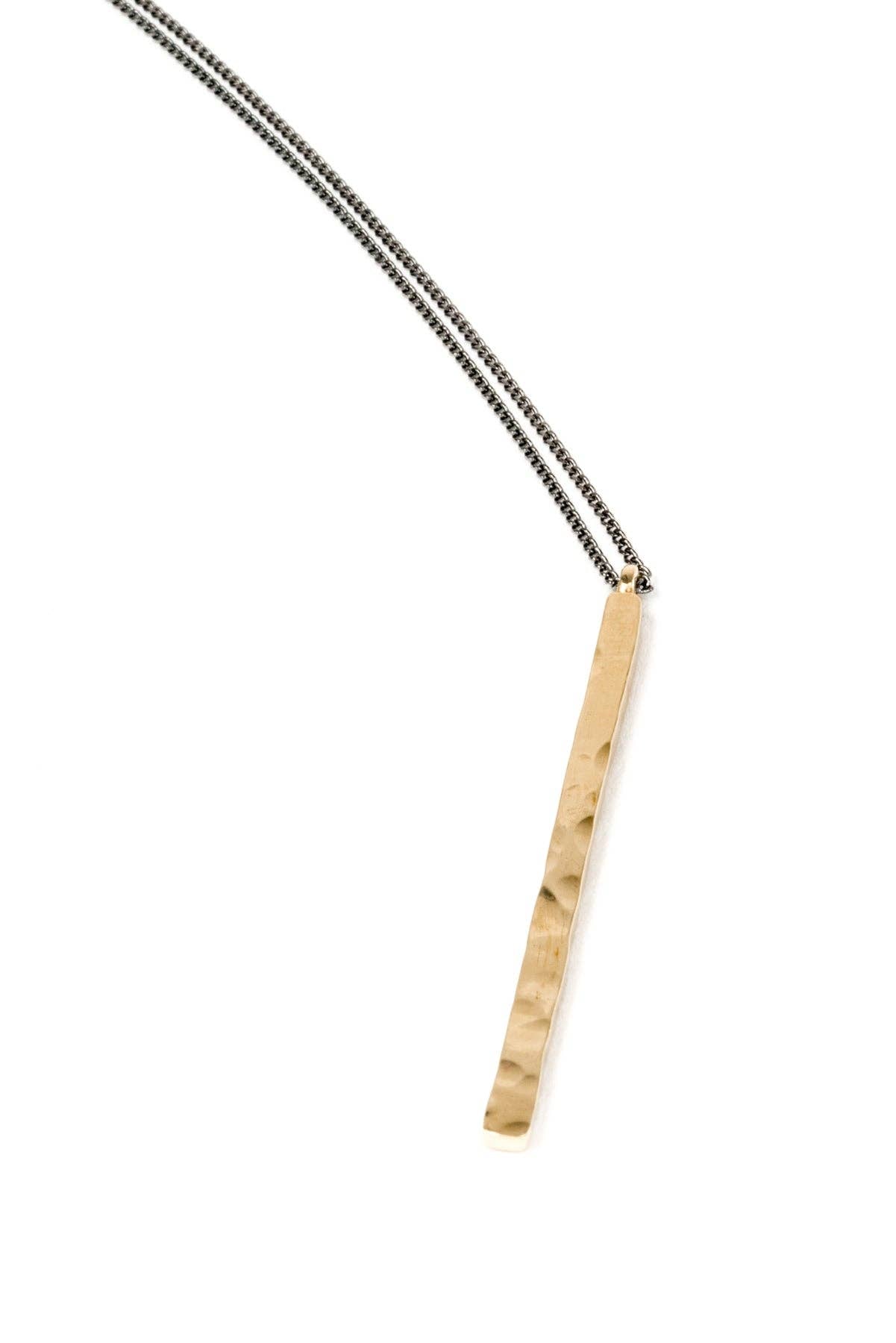 Mana Made Hammered Bar Necklace