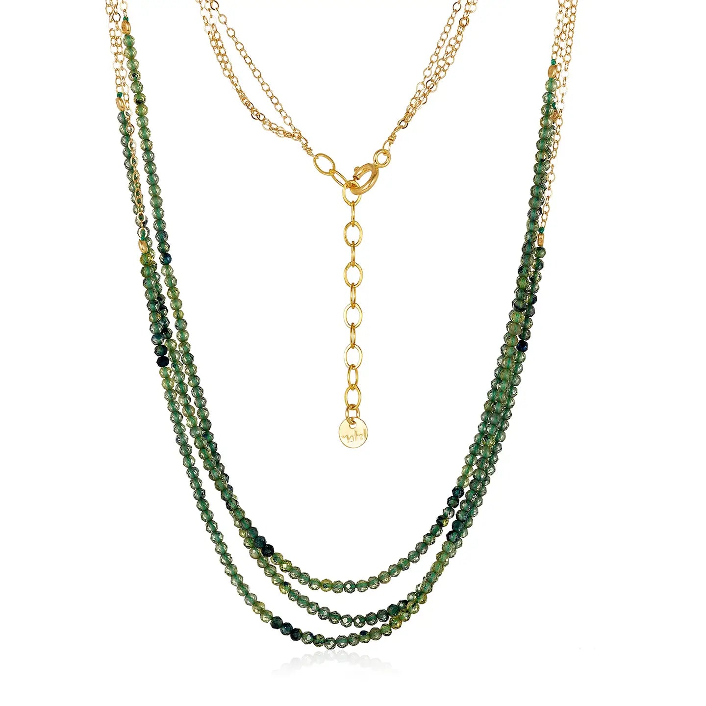 Mabel Chong Green Sapphire Trio Necklace