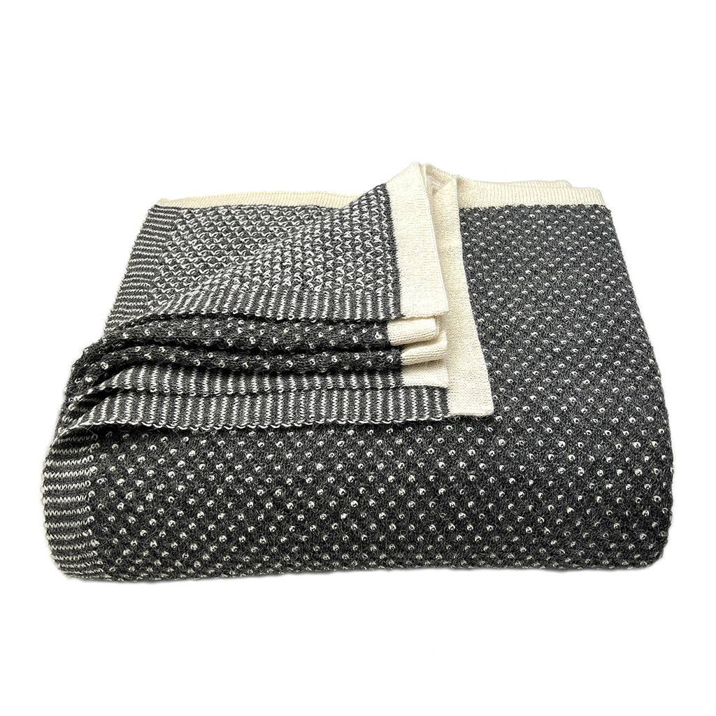 Slate & Salt Graphite Alpaca Throw