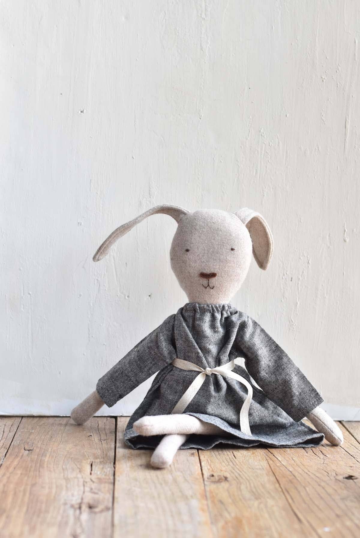 Woolgrass Ruthie the Rabbit - Chambray Day Dress