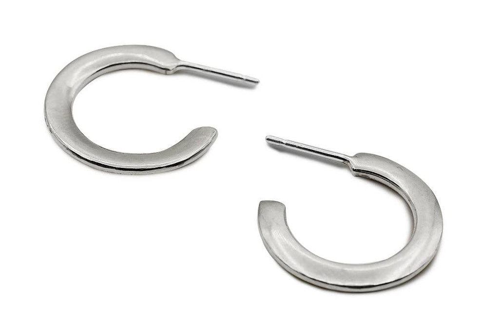 Mana Made Silver Hoop Earrings