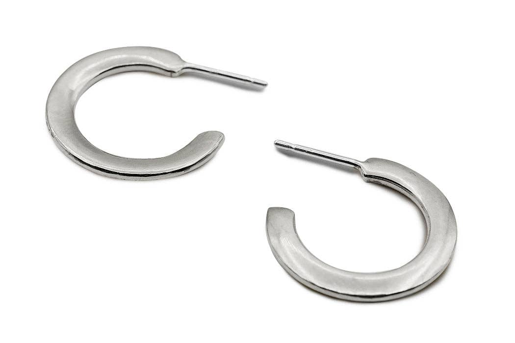 Mana Made Silver Hoop Earrings