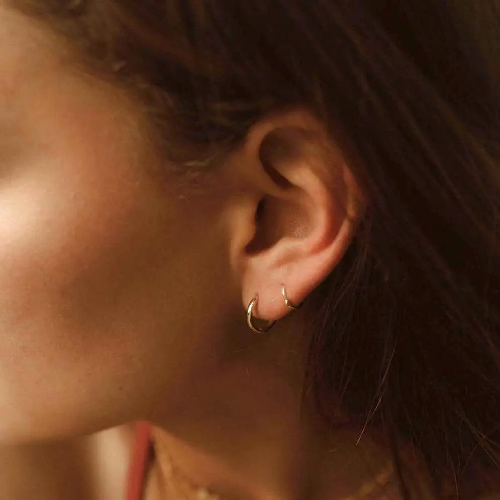 Ofina 10k Solid Gold Huggie Hoop