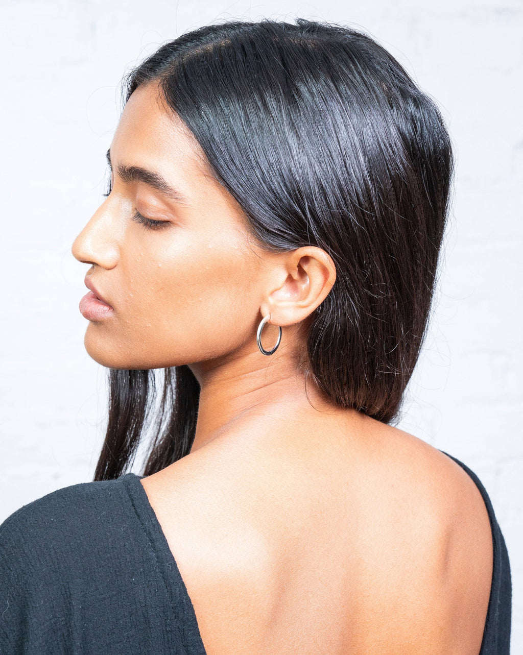 Mana Made Silver Hoop Earrings