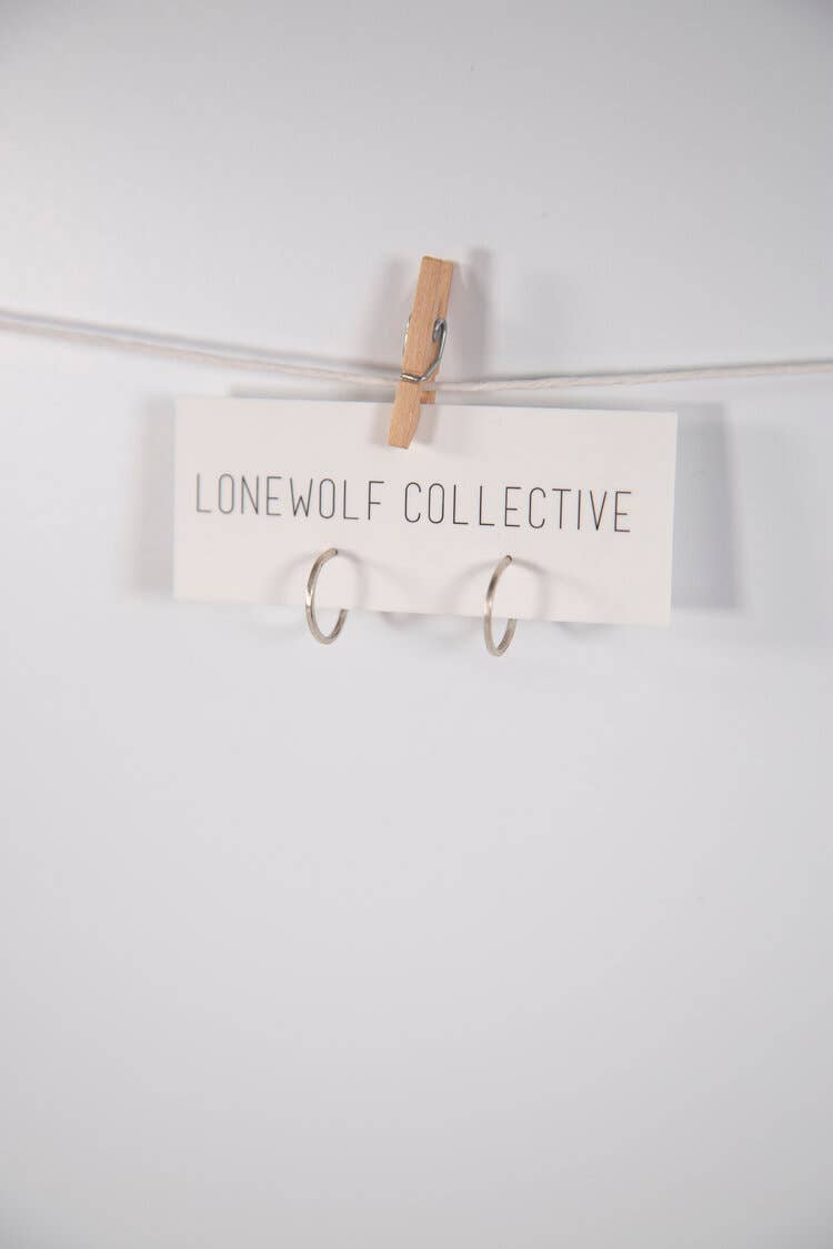 Lonewolf Collective Recycled Silver Hoops