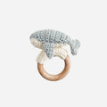 The Blueberry Hill Cotton Whale Rattle