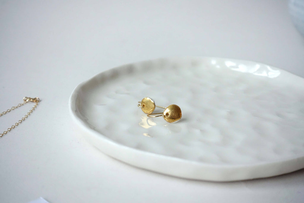 Reiko Yamamoto Gold Disc Earrings