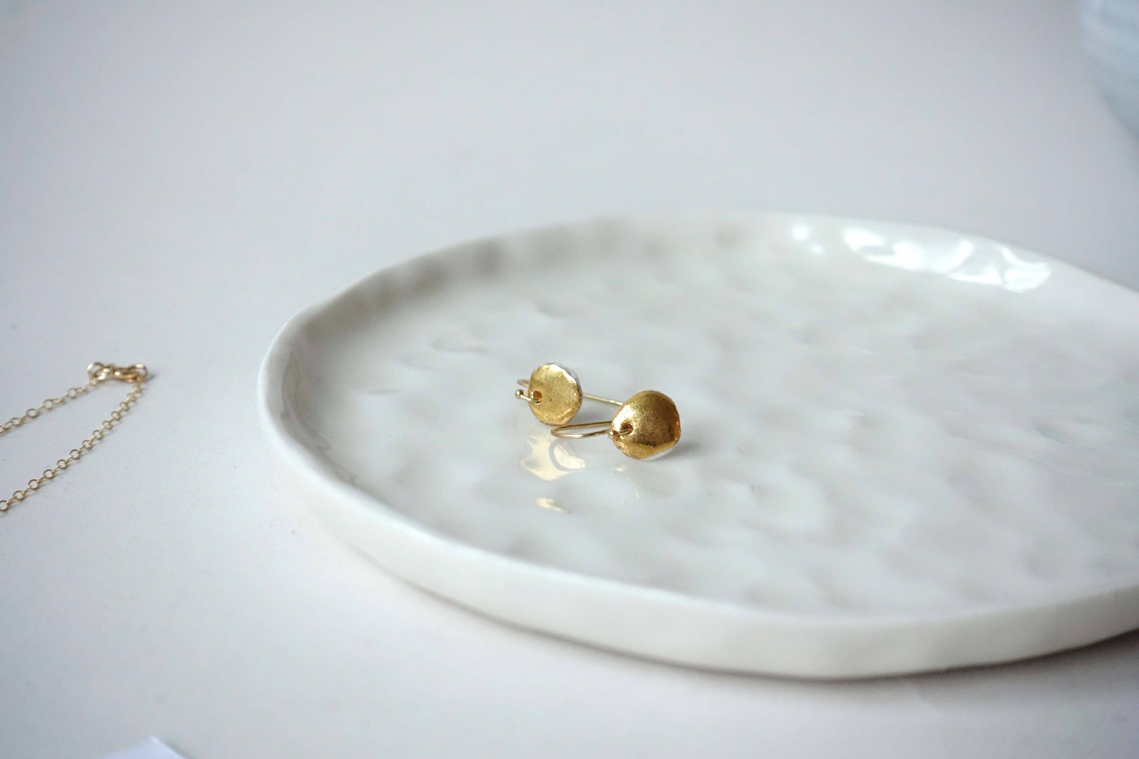 Reiko Yamamoto Gold Disc Earrings