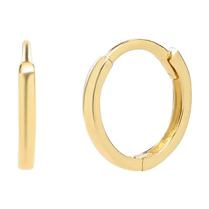 Ofina 14k Solid Gold Thin Huggies