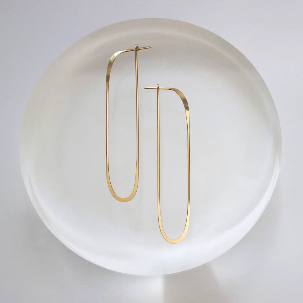 L. Greenwalt Long Oval Earrings