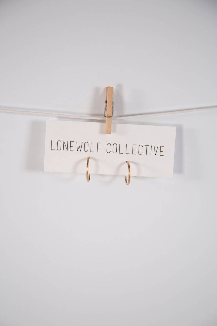 Lonewolf Collective Recycled Gold Wire Hoops