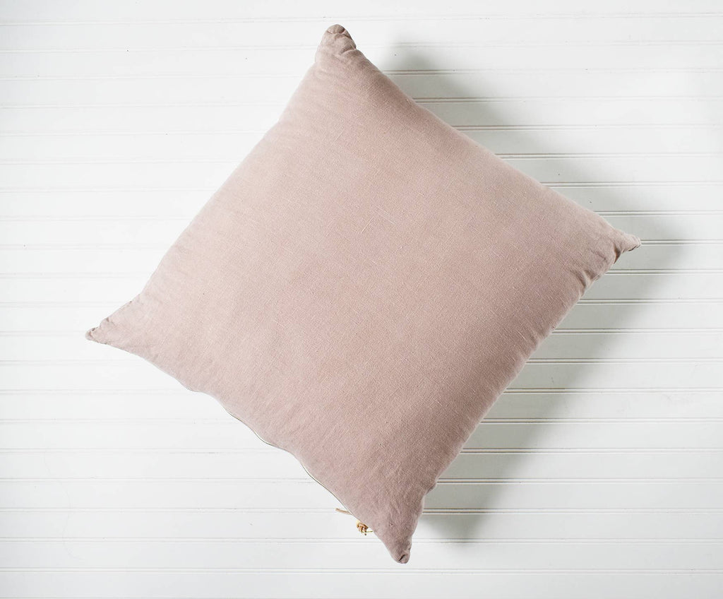 Celina Mancurti Rose Washed Linen Pillow