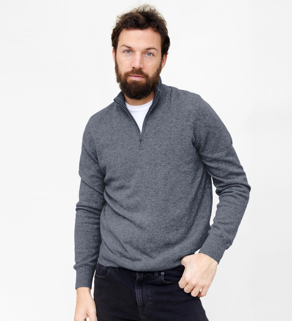 State Cashmere 1/4 Zip Cashmere Pullover
