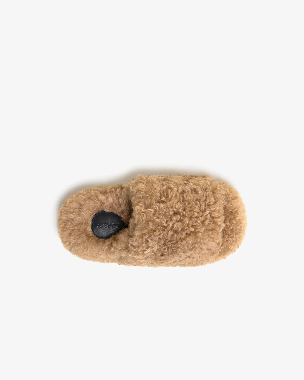 Apparis Camel Shearling Slide