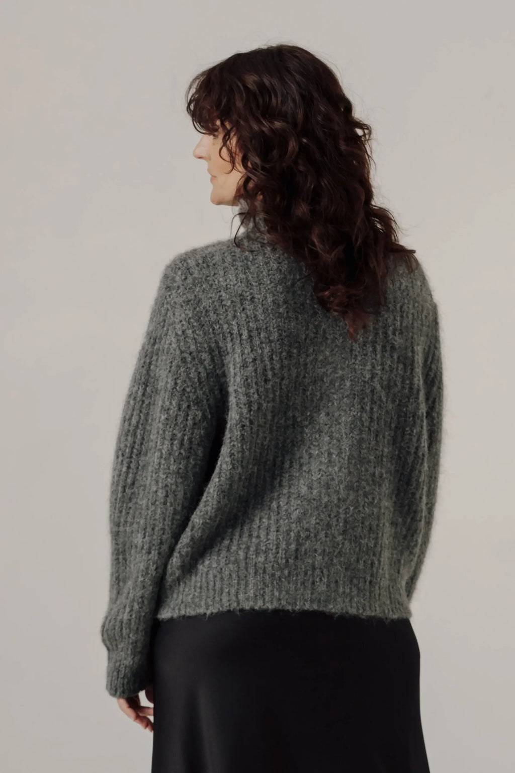 BARE Alpaca Rib Zip Jacket
