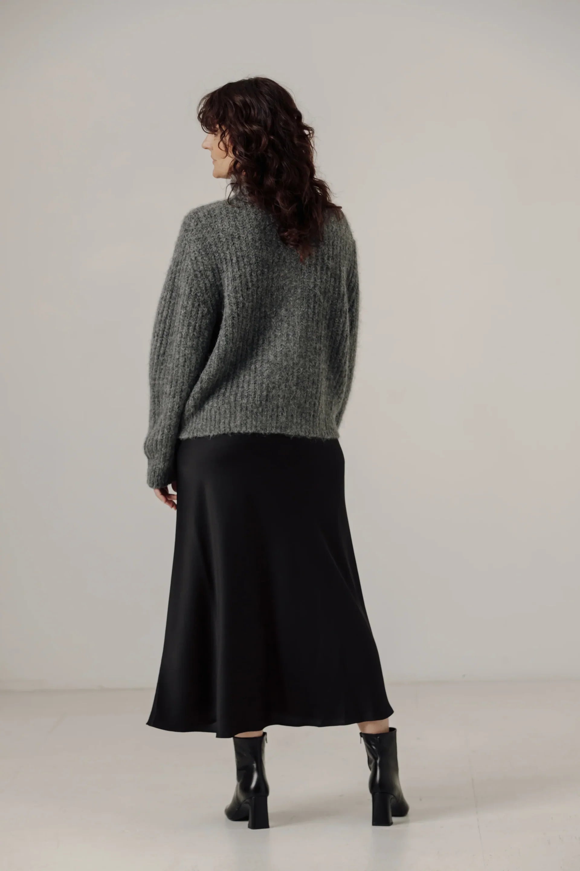 BARE Alpaca Rib Zip Jacket