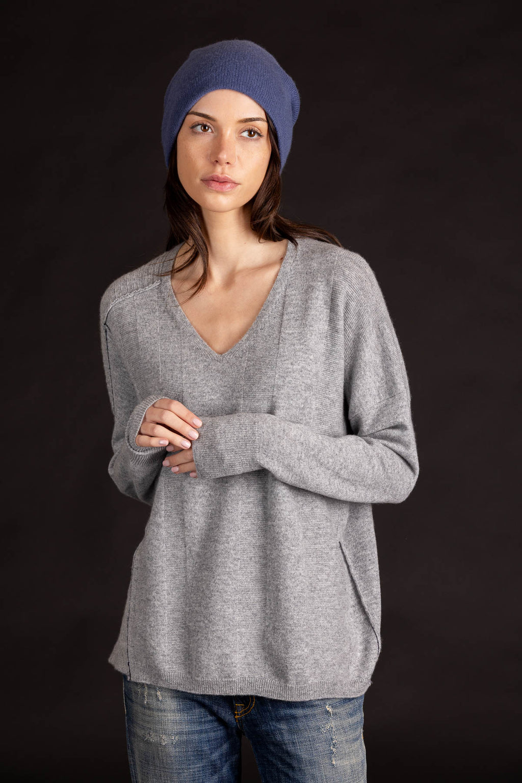 Paychi Guh Panel V-neck Pullover
