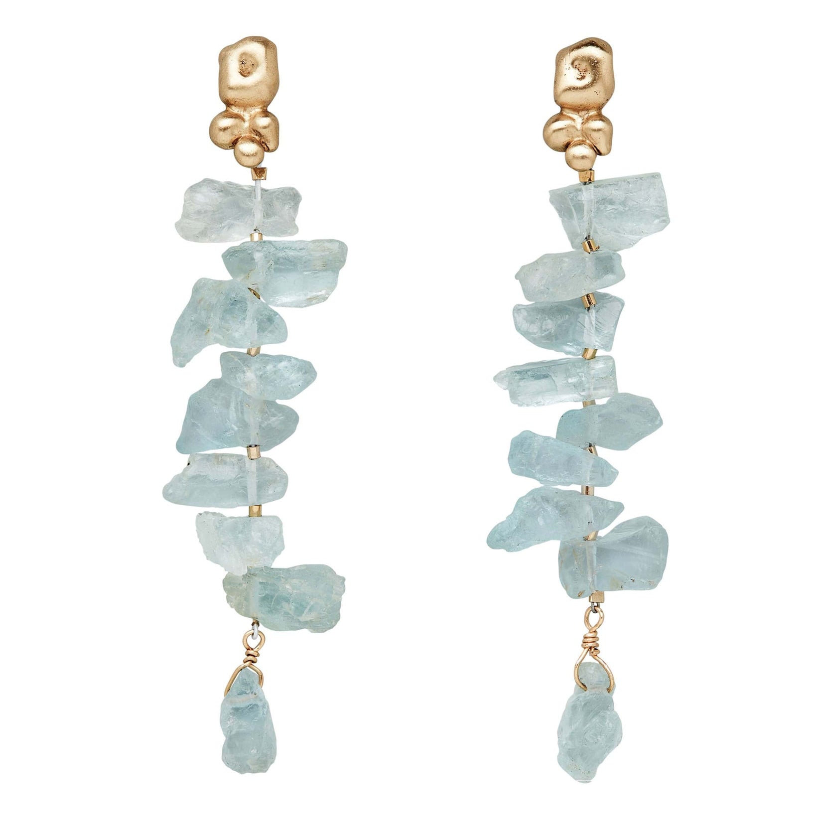 Julie Cohn Petite Ore Aquamarine Bronze Earrings