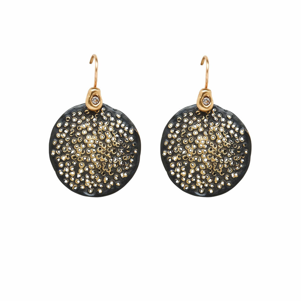 Julie Cohn Black Pollen Bronze Earrings