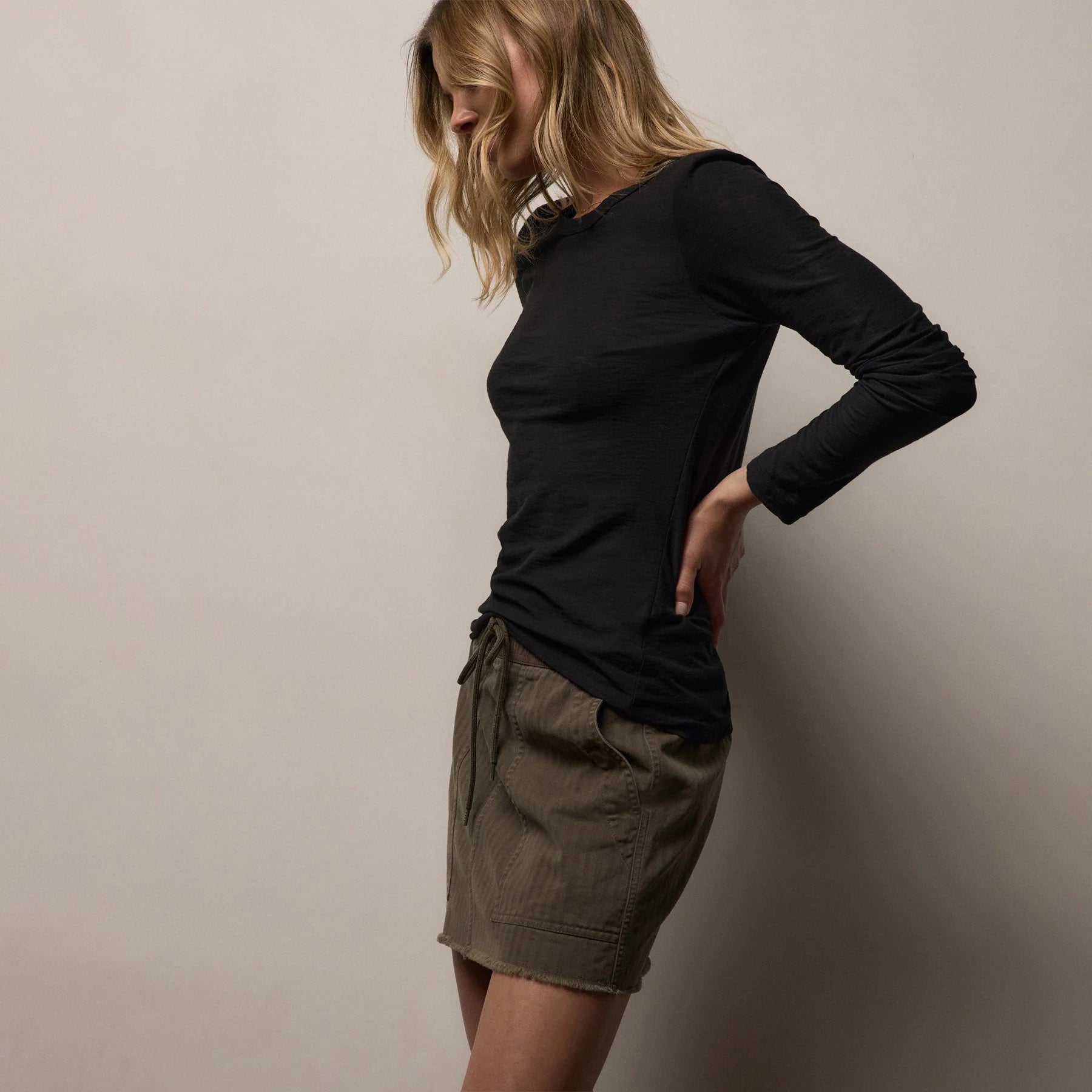 James Perse L/S T-Shirt in Black